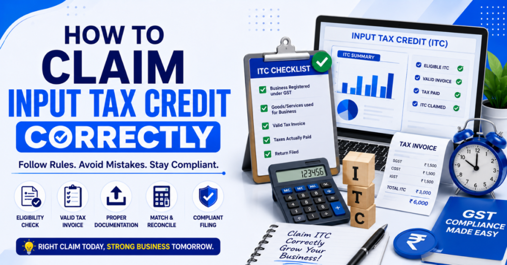 : How to Claim Input Tax Credit (ITC) Correctly Under GST